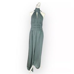 Bebe Elegant Halter Neck Green/Grey Jumpsuit size XS